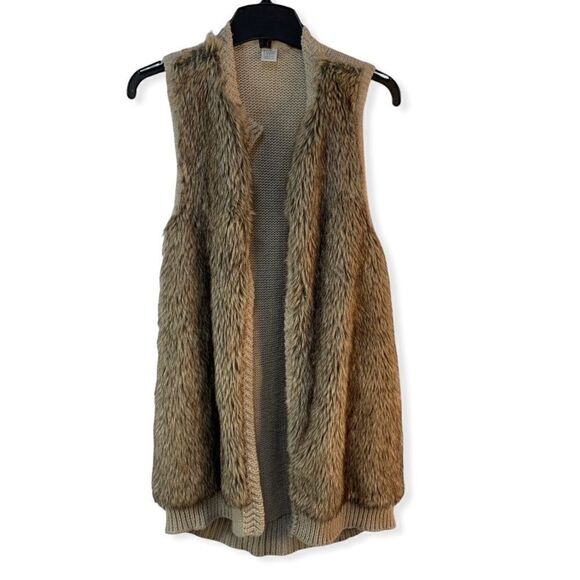 twik Jackets & Blazers - TWIK Faux Fur And Knit Vest